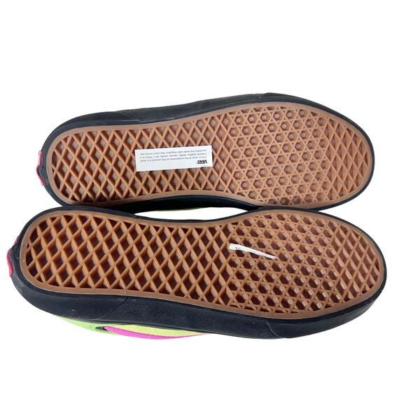 Vans Off The Wall Skate Rowley Sneaker Shoes Men 9 Women 10.5 Neon Pink Green - Picture 7 of 8